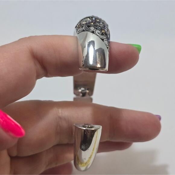 BrightonTrust Your Journey Blue‎ Neutrals Crystal Hinged Bracelet - Picture 4 of 4